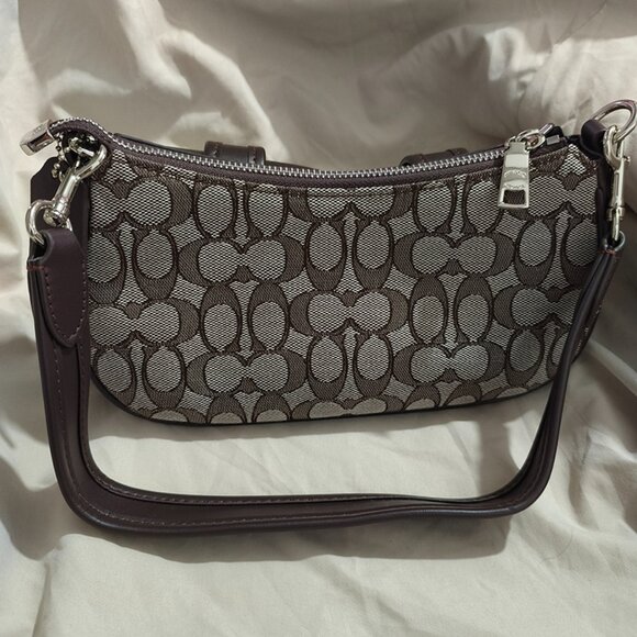 Coach Double-Pocket Brown Saddle Bag - Picture 6 of 12